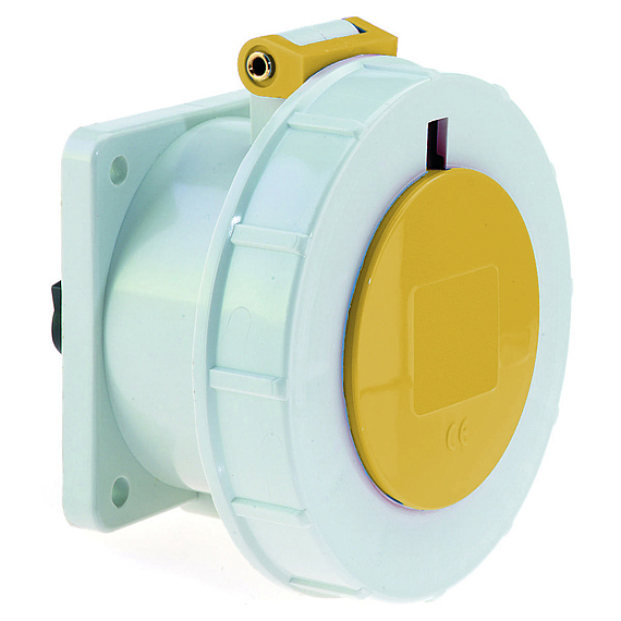 Панельная розетка прямая - Фланец 75x75, крепление 60x60