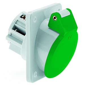 картинка Панельная розетка - наклонный, фланец 100x92, крепление 85x77