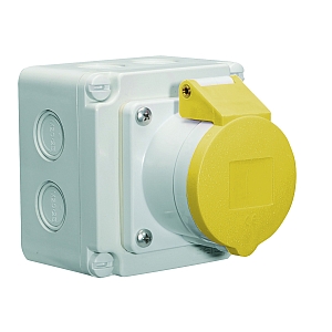 картинка Настенная розетка - прямой, размер корпуса 102x102