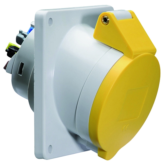 Панельная розетка с наклоном - Фланец 100x92, крепление 85x77