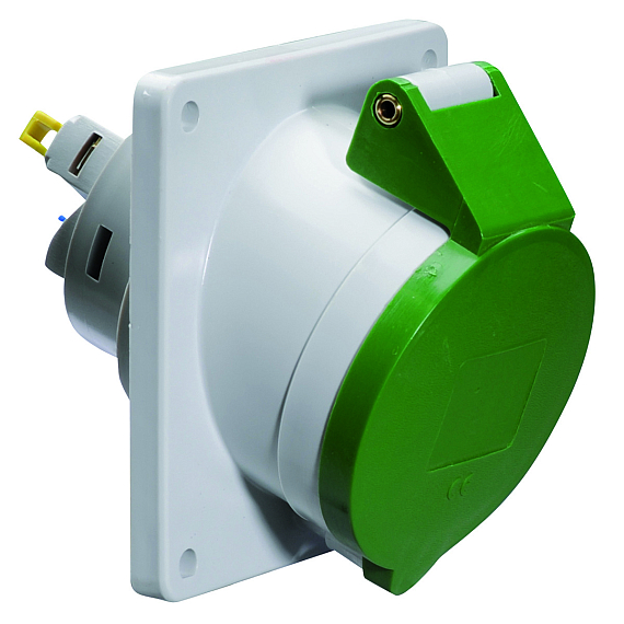 Панельная розетка с наклоном - Фланец 100x92, крепление 85x77