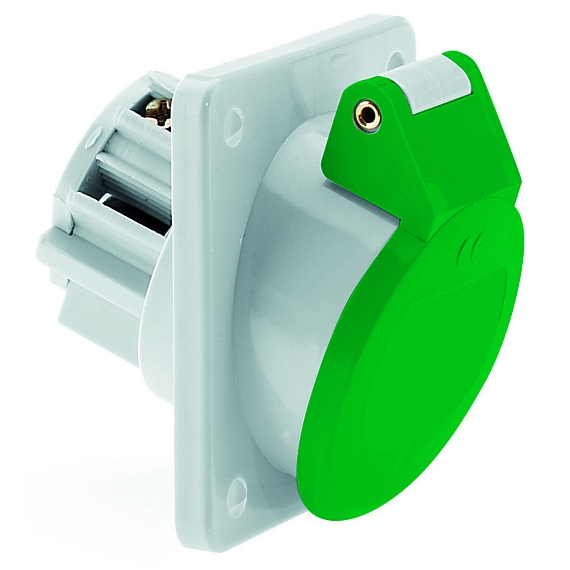 Панельная розетка - наклонный, фланец 100x92, крепление 85x77