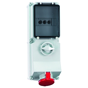 картинка Настенная розетка с выключателем и предохранителем - с цоколем предохранителя D0, размер корпуса 365x134