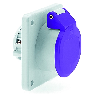 картинка Панельная розетка - прямая, фланец 55x55, крепление 45x45