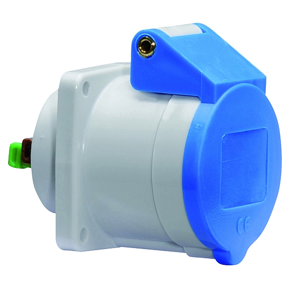 Панельная розетка прямая - Фланец 62x62, крепление 47x47