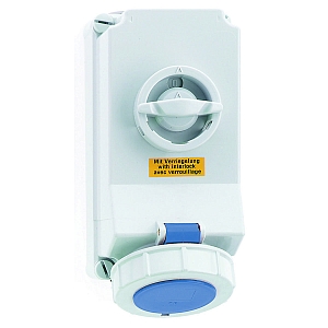 картинка Настенная розетка с выключателем и блокировкой - Размер корпуса 225x118