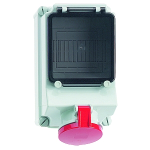 картинка Настенная розетка с предохранителем - с рейкой DIN, размер корпуса 260x160