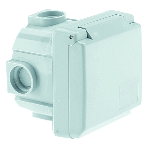 картинка Розетка для скрытого монтажа - Фланец 91x91, крепление 53x53