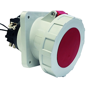 картинка Панельная розетка с наклоном - с блокировкой пилотного контакта, фланец 114x114