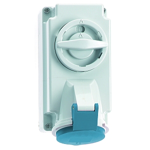 картинка Настенная розетка с выключ. - Размер корпуса 170x90