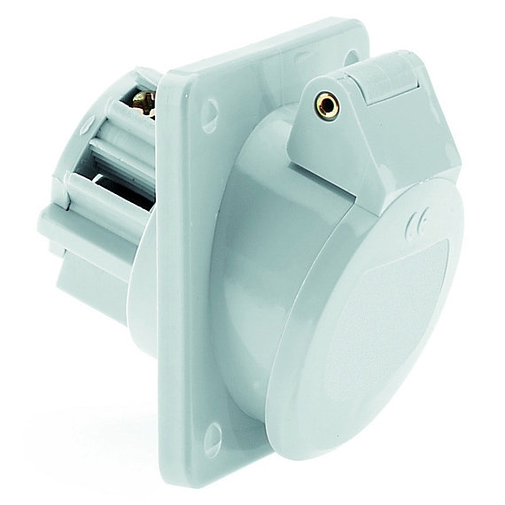 Панельная розетка - наклонный, фланец 68x62, крепление 53x47