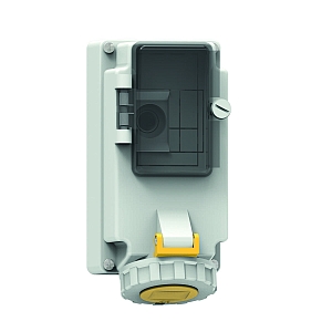 картинка Настенная розетка с предохранителем - с цоколем предохранителя D01, размер корпуса 170x90