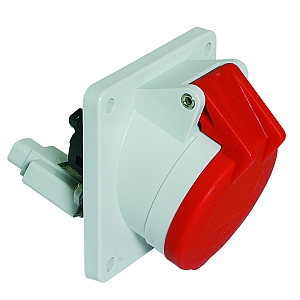 картинка Панельная розетка с наклоном - с замык. и размык. контактом, фланец 85x85