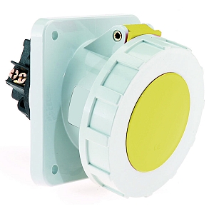 картинка Панельная розетка с наклоном - Фланец 114x114, крепление 90x90