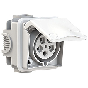 картинка Розетка для скрытого монтажа - Размер корпуса 90x90