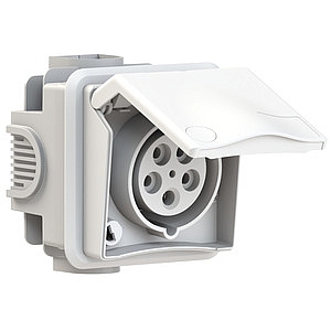 картинка Розетка для скрытого монтажа - Размер корпуса 90x90