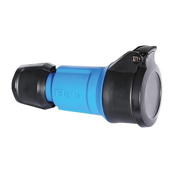 Кабельная  розетка Schuko с заземл. контактом - с откидной крышкой, немецкая система