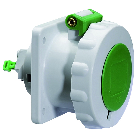 Панельная розетка прямая - Фланец 72x65, крепление 52x52