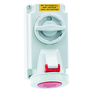 картинка Настенная розетка с выключателем и блокировкой - Размер корпуса 170x90