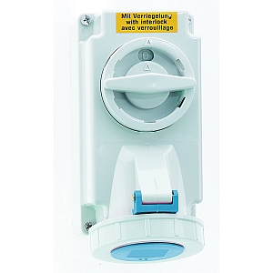 картинка Настенная розетка с выключателем и блокировкой - Размер корпуса 170x90