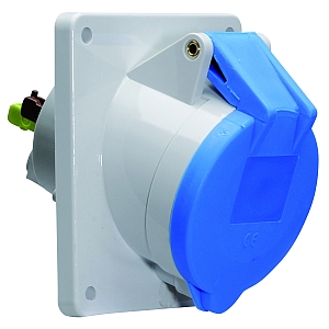 картинка Панельная розетка с наклоном - Фланец 74x62, крепление 60x52