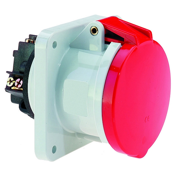 Панельная розетка прямая - Фланец 107x100, крепление 85x7