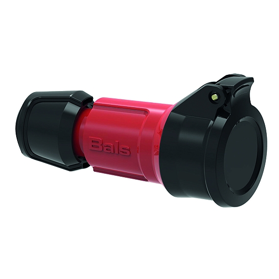 Кабельная  розетка Schuko с заземл. контактом - с откидной крышкой, немецкая система