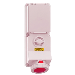 картинка Настенная розетка с выключателем, блокировкой и предохранителем, хим. стойкость - с предохранителемразъединителем нагрузки NH00, размер корпуса 460x180