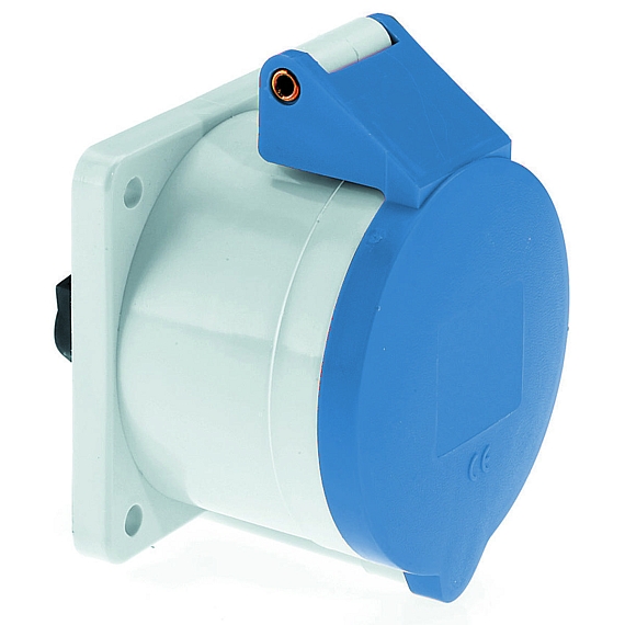 Панельная розетка прямая - 7-пол. фланец 75x75