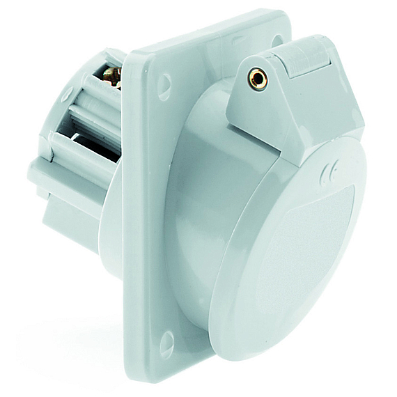 Панельная розетка - наклонный, фланец 68x62, крепление 53x47