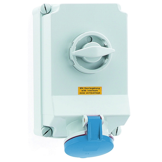 Настенная розетка с выключателем и блокировкой - Размер корпуса 260x160