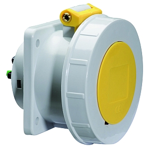 картинка Панельная розетка прямая - Фланец 62x62, крепление 47x47