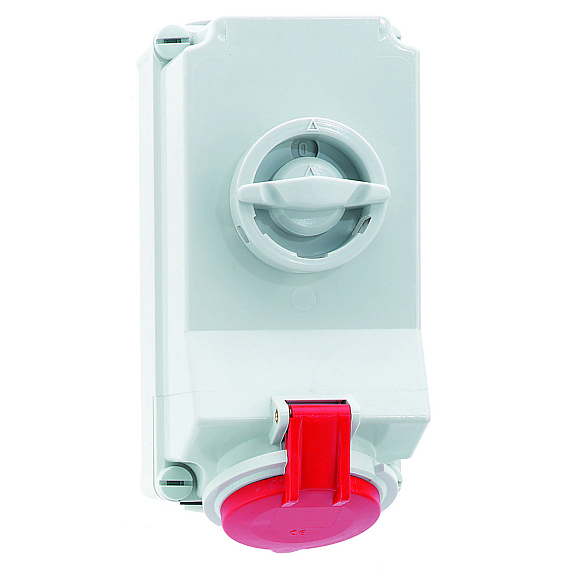 Настенная розетка с выключ. - 7-пол. размер корпуса 225x118