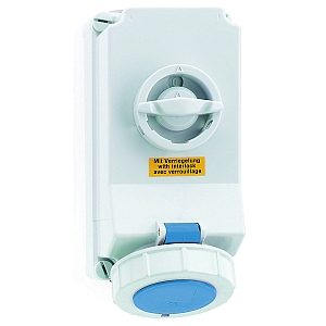 картинка Настенная розетка с выключателем и блокировкой - Размер корпуса 225x118