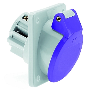 картинка Панельная розетка - наклонный, фланец 68x62, крепление 53x47