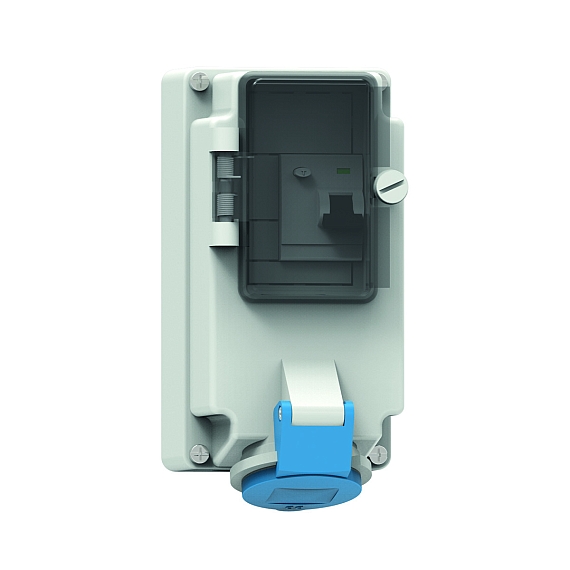 Настенная розетка  с УЗО, размер корпуса 170x90