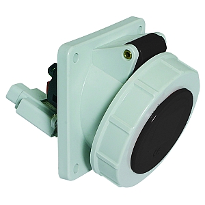 картинка Панельная розетка с наклоном - с замык. и размык. контактом, фланец 85x85