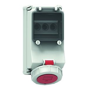 картинка Настенная розетка с предохранителем - с цоколем предохранителя D0, размер корпуса 225x118