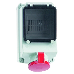 картинка Настенная розетка с предохранителем - с рейкой DIN, размер корпуса 260x160