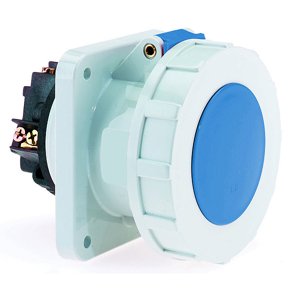 Панельная розетка прямая - Фланец 107x100, крепление 85x77