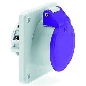 картинка Панельная розетка - прямой, фланец 55x55, крепление 45x45