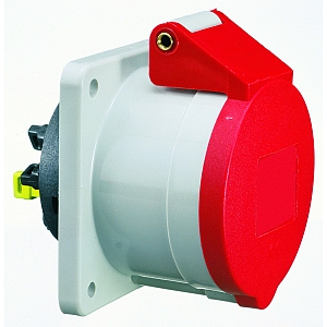 картинка Панельная розетка прямая - Фланец 62x62, крепление 47x47