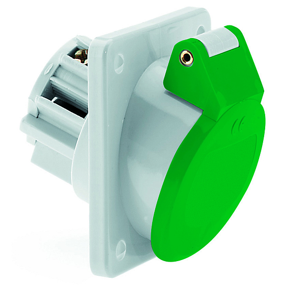 Панельная розетка - наклонный, фланец 100x92, крепление 85x77