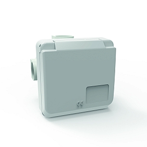 картинка Розетка для скрытого монтажа - Фланец 91x91, крепление 53x53