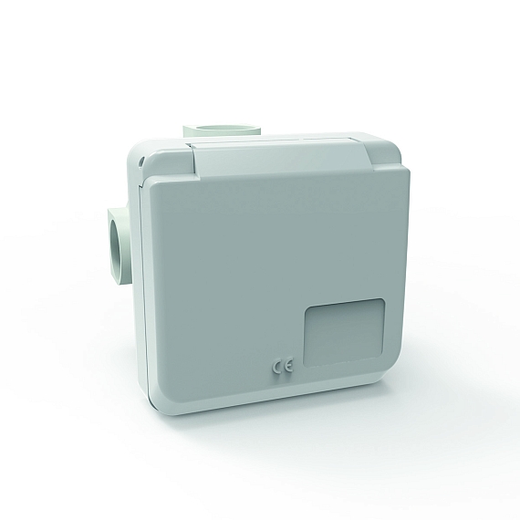 Розетка для скрытого монтажа - Фланец 91x91, крепление 53x53