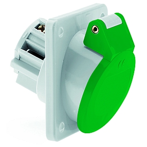 картинка Панельная розетка - наклонный, фланец 68x62, крепление 53x47