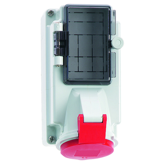 Настенная розетка с предохранителем - с рейкой DIN, размер корпуса 170x90