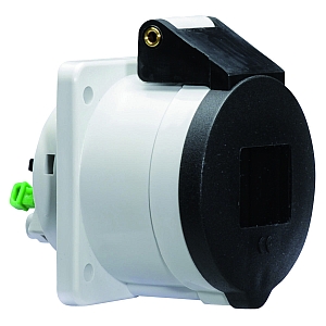 картинка Панельная розетка прямая - Фланец 62x62, крепление 47x47