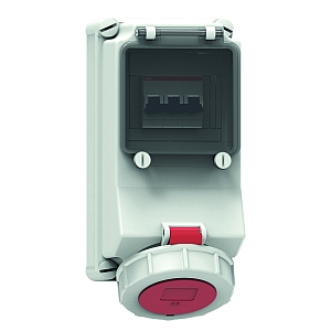 картинка Настенная розетка с предохранителем - с С-автоматом, размер корпуса 225x118