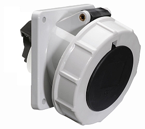 картинка Панельная розетка с наклоном - Фланец 85x85, крепление 70x70